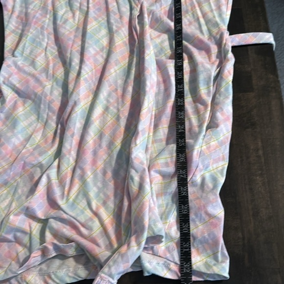 Vintage Laura Ashley Pastel Plaid Short Robe Size XL - Picture 6 of 6